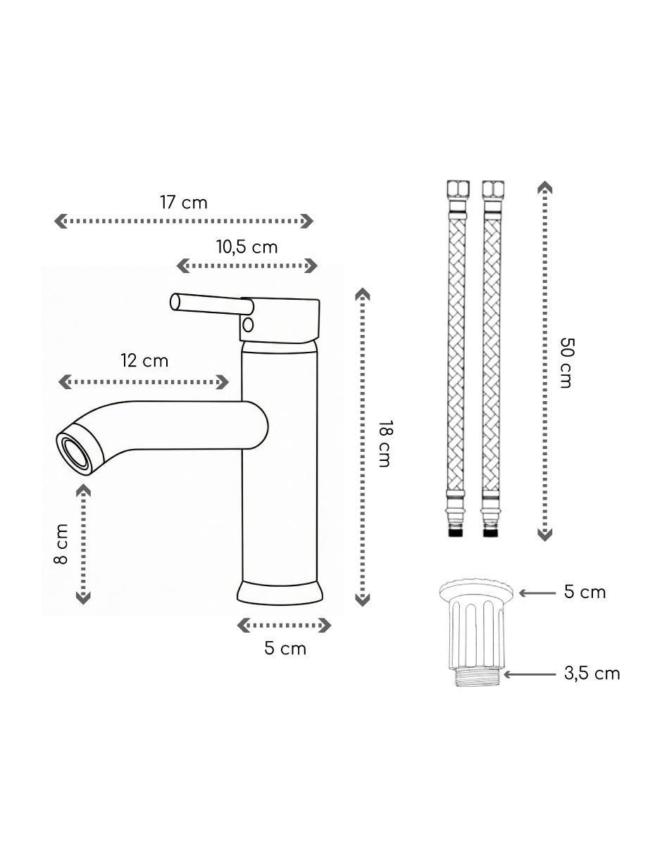 Llave mezcladora para baño Bastei 10