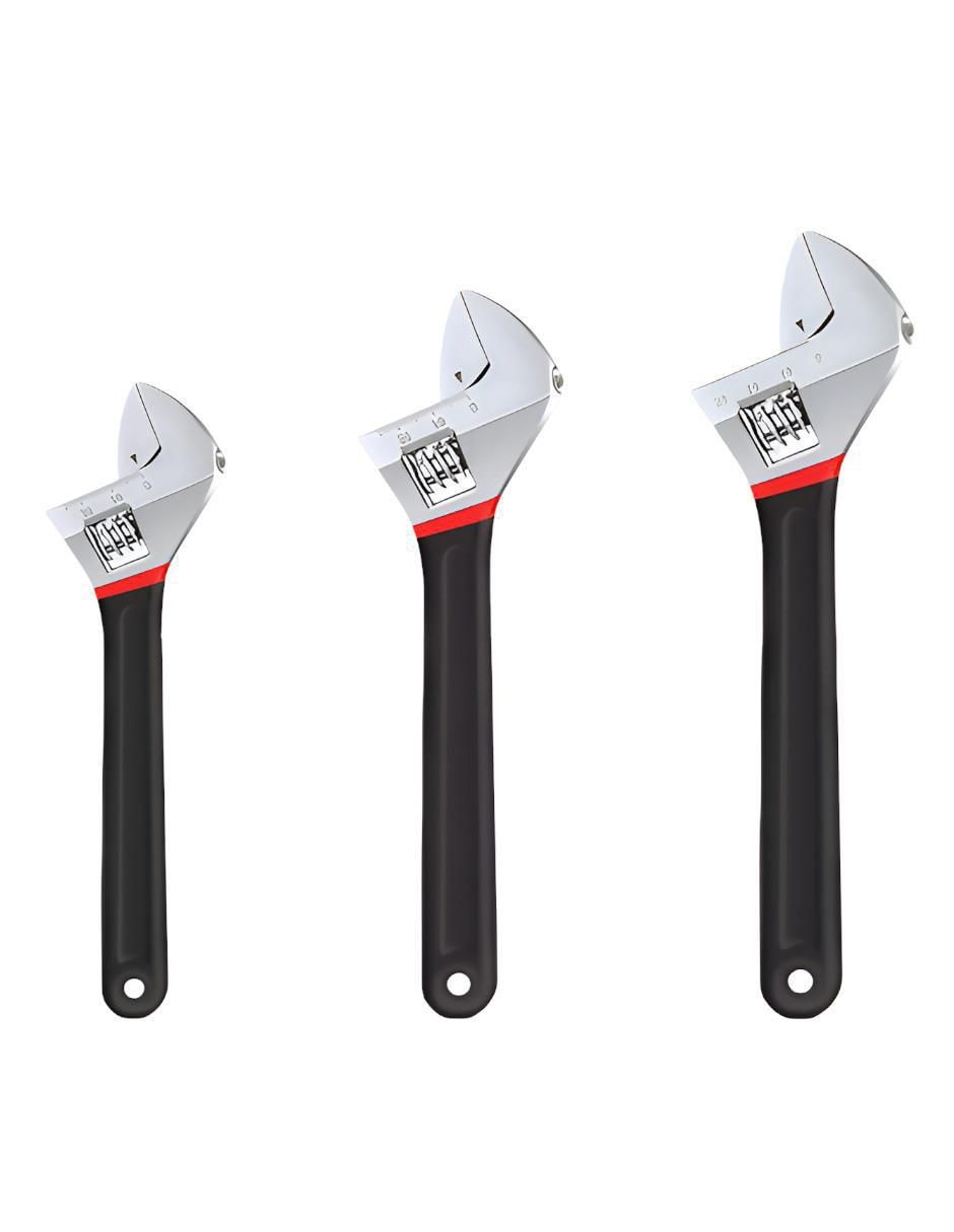 Juego de llaves inglesa ajustable 3 piezas