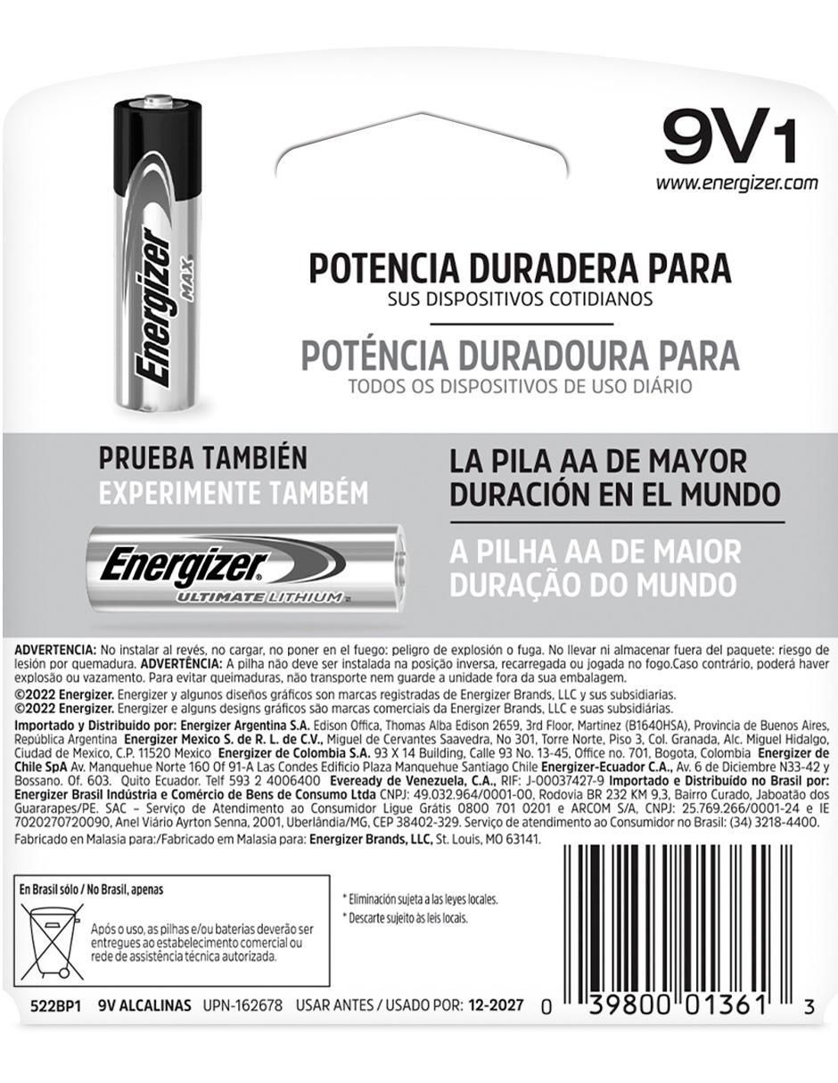 Batería cuadrada alcalino 9 V 3