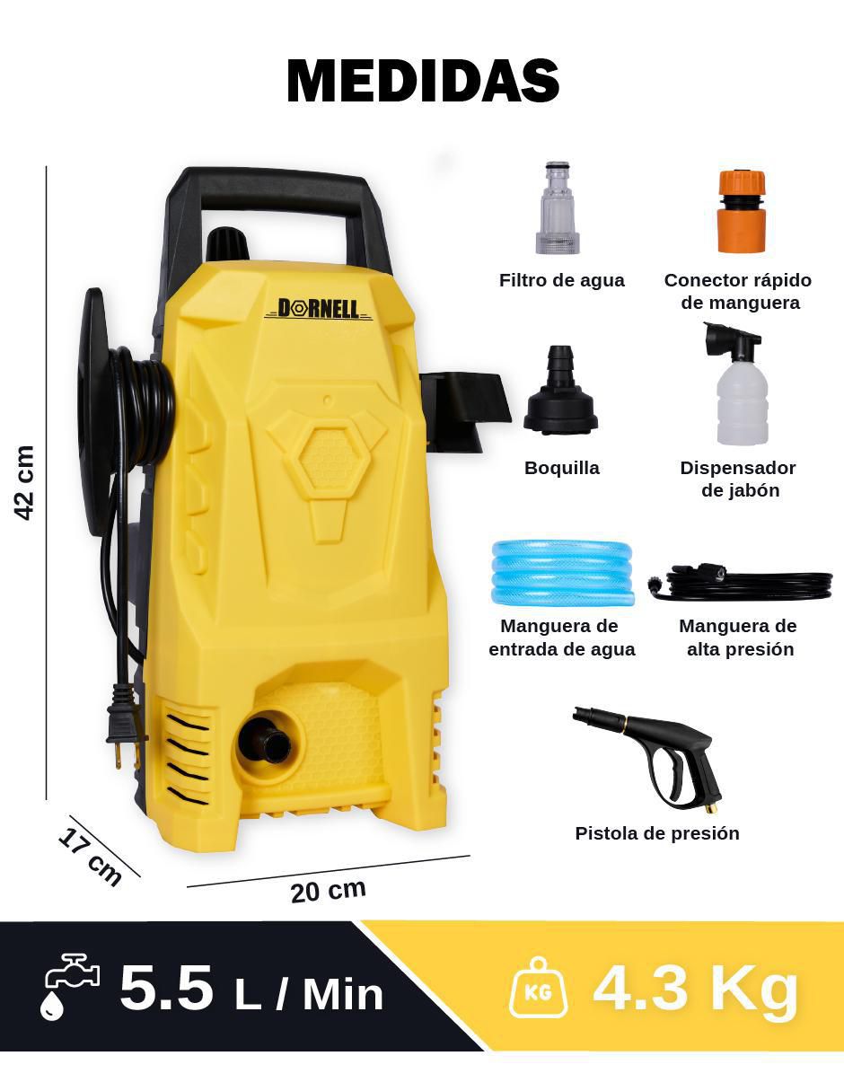 Hidrolavadora Hidrox 1400 psi 8